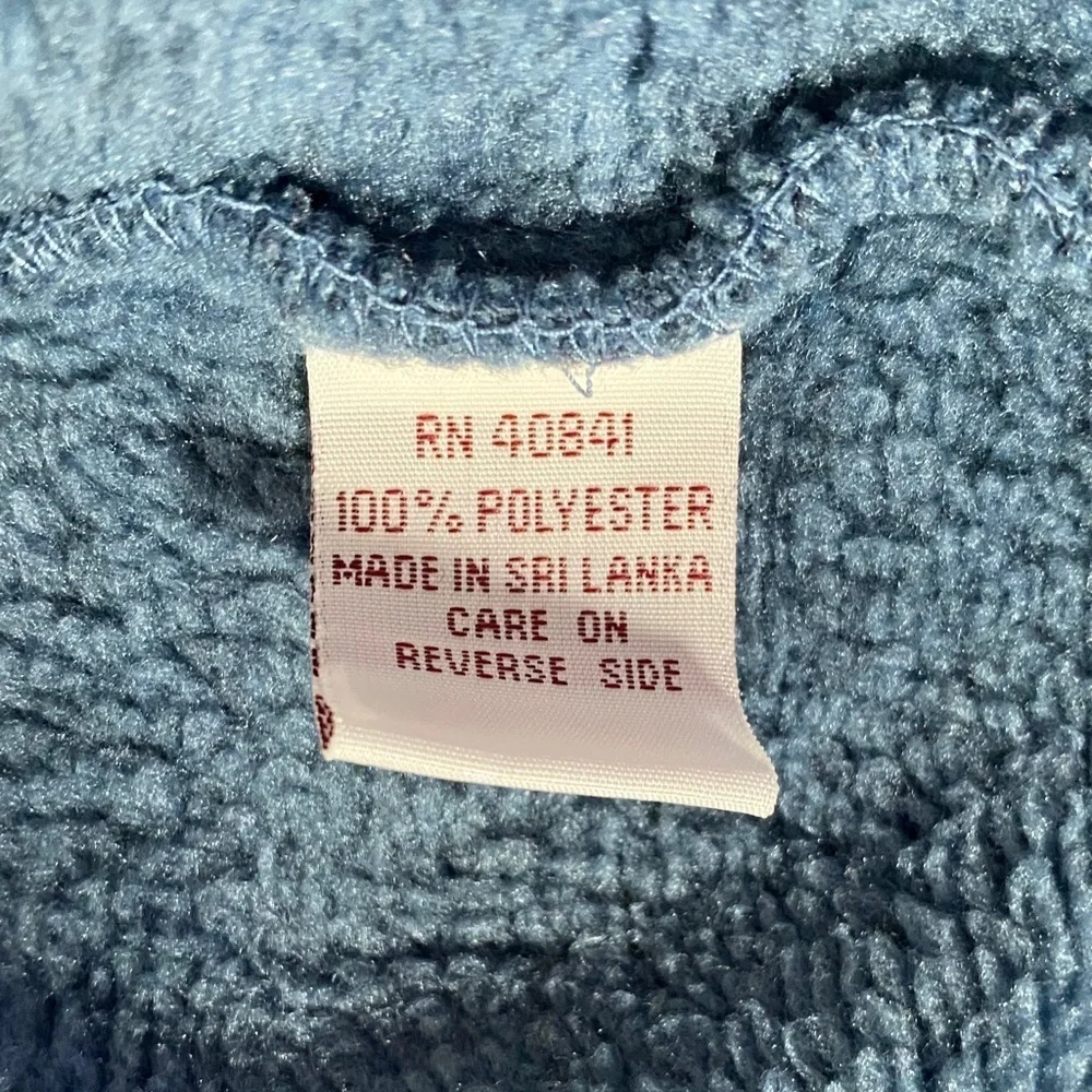 Sportif USA Large Blue V-Neck Pullover Sweater Fleece Lined Warm Winter Casual